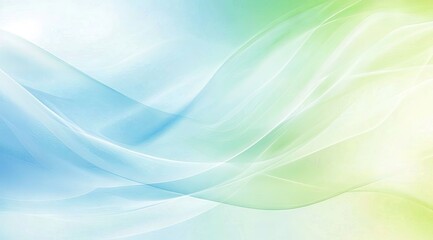 Fototapeta premium Light, flowing, pastel waves in light blue and green