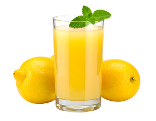 Lemon juice with lemons and mint