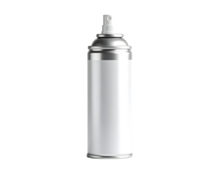 White spray can isolated on black