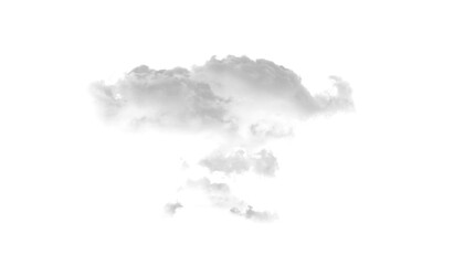Obraz premium A fluffy white cloud formation is isolated against a bright transparent background