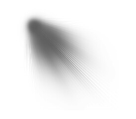 Abstract grey light ray graphic. A subtle directional beam effect isolated on transparent...