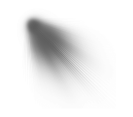 Abstract grey light ray graphic. A subtle directional beam effect isolated on transparent background for adding depth or focus in digital art. PNG.