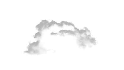 Obraz premium A wispy white cloud floats gently, isolated on transparent background, creating a dreamy atmosphere