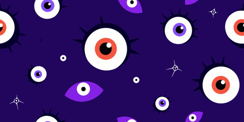 A vibrant vector illustration of a musical eye symbol, combining abstract art with a playful cartoon design, perfect for a set of colorful vision icons