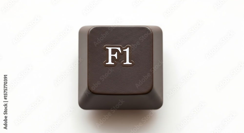 Poster close-up of f1 key on a computer keyboard