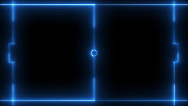 Water polo field icon animation on black background. futuristic digital icon video of a high-tech Water polo field .
