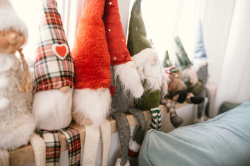 Obraz premium Festive Gnomes Decorate Interior for Cozy Holiday Vibes