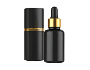 Obraz premium Elegant black and gold beauty products