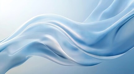 Flowing, light blue silk folds