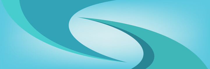 Abstract modern of dark turquoise and blue wave lines on gradient background .