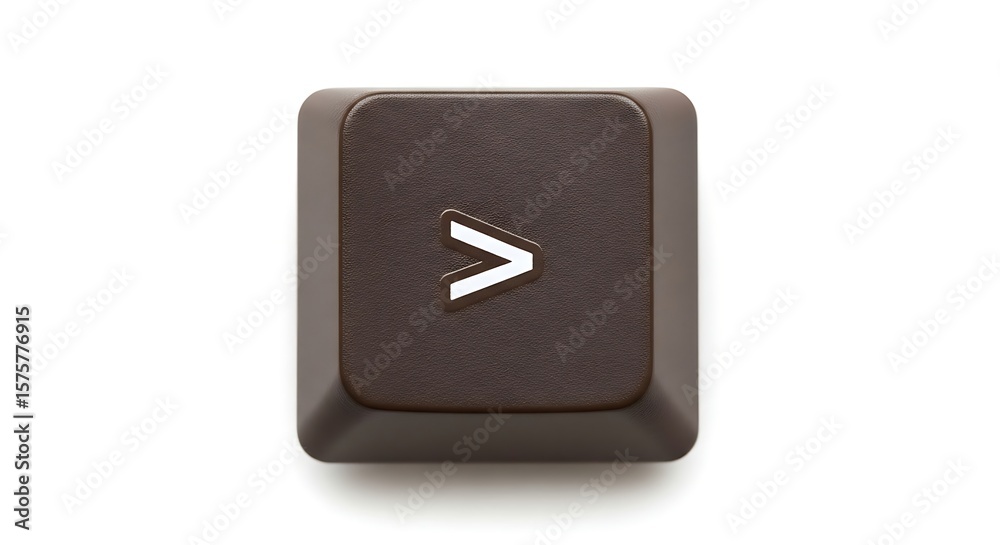 Poster greater than symbol key on a computer keyboard