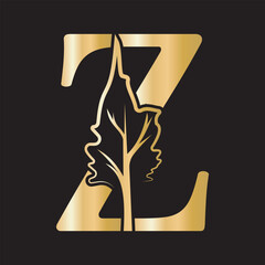 Tree Company Logo combine with letter Z vector template