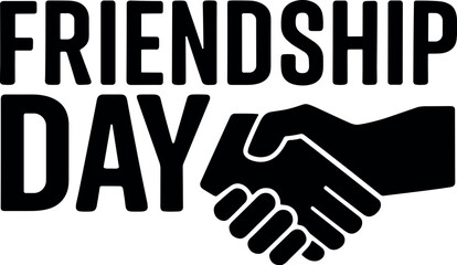 Friendship Day vector silhouette design