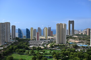 wieżowce krajobraz linia miasta Benidorm Hiszpania © Miroslaw