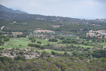 Obraz premium widok z wysoka na pole golfowe