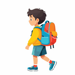 Student Character Symbol Flat Illustration