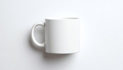 Fototapeta premium White mug on a white background