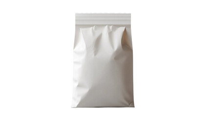 Naklejka premium White paper bag with simple design and handles for packaging or retail use isolated on white background