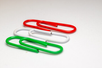 Hungarian Flag Made of Colored Paper Clips – Red, White, and Green Symbolism