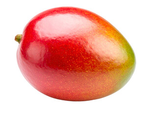 Ripe mango fruit against black backdrop