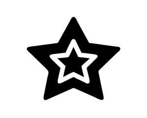 Obraz premium Simple black five pointed star silhouette design perfect for favors and decorative uses