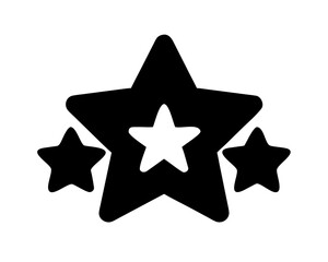 Simple black five pointed star silhouette design for favors concept