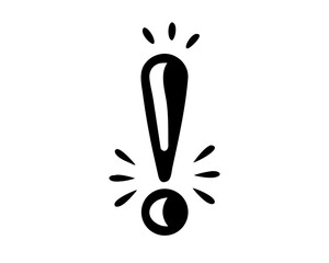 Fototapeta premium A striking bold exclamation point silhouette design for modern communication