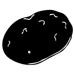 A single potato with a rough peel and natural imperfections, lying on recyclable brown kraft paper, soft earth tones, minimalism with an eco-conscious message.