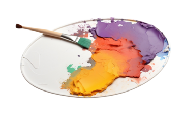 Paint palette with missing plastic segment