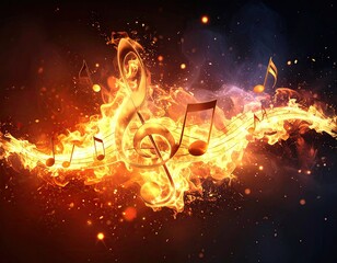 Fiery musical notes (1)