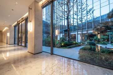 corridor in modern office building