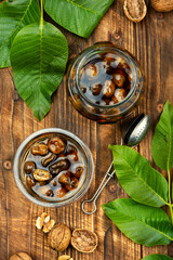Young Green walnut jam.