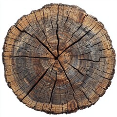 Close-up view of a textured tree stump with natural patterns.