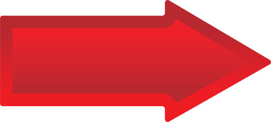 Arrow Right flat vector icon. Flat red symbol. Pictogram is isolated on a white background. Designed for web and software interfaces.