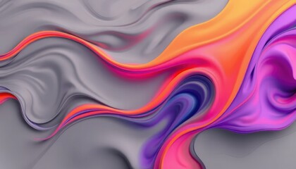 Abstract swirling paint, vibrant hues