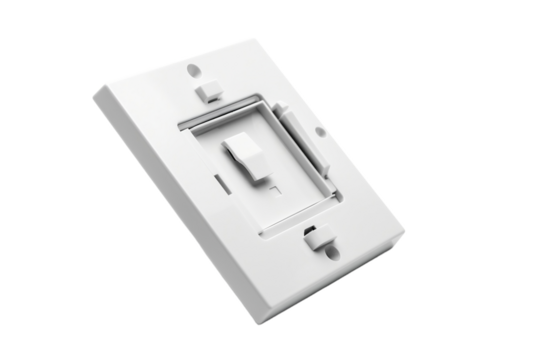 Light switch cover with chipped corner