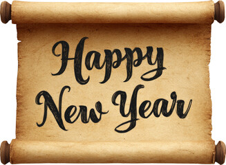 Happy New Year greeting card expresses joy and festive vibe