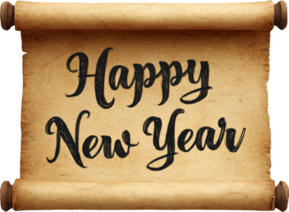 Happy New Year greeting card expresses joy and festive vibe