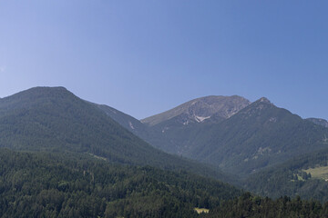 Fototapeta premium Alpine mountain landscape. Mountain peaks Alps, Tyrol Austria
