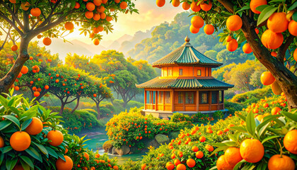 orange tree in the garden