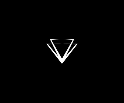 V VV letter minimal modern  logo