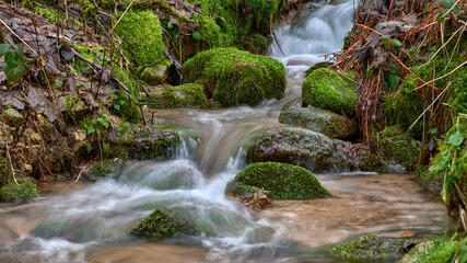 Majestic Allerheiligen Waterfalls: Serene Long Exposure Cascade in Black Forest National Park...