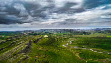 Naklejka premium aerial view of the countryside