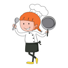 Adorable Vector Chef Illustration Ready to Cook Delicious Meals