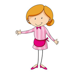 Happy Waitress  A Delightful Restaurant Vector Service