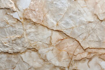 Beige and White Marble Texture with Golden Veins, Natural Stone Background