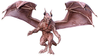 3D Rendering Fairy Tale Dragon on White
