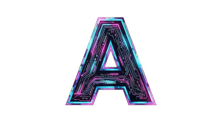 Vector download futuristic circuit board letter a vector illustration for technology and digital design projects