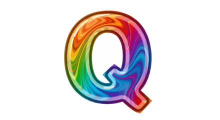 Vector download colorful letter q image for graphic design projects and alphabet learning resources online now free