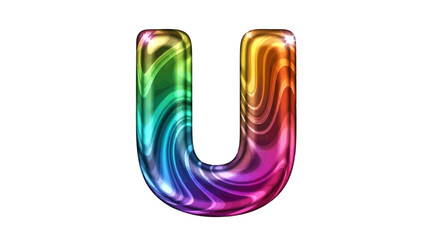 Vector download colorful letter u image for graphic design projects and alphabet learning resources online free use